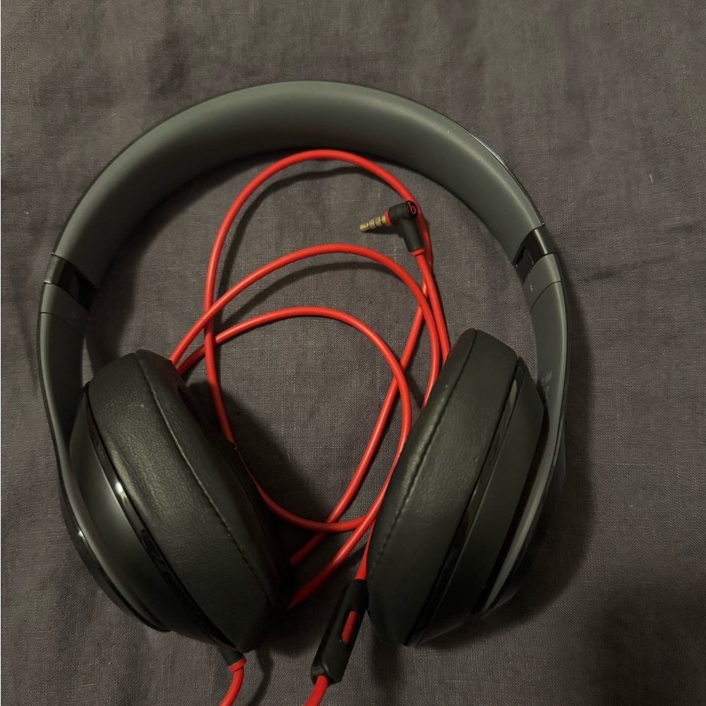 Black and Red Over-Ear Headphones